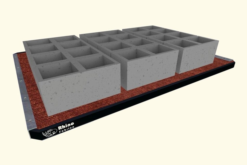 Concrete block machine production line compatible with MASA, HESS, QUADRA, OMAG systems