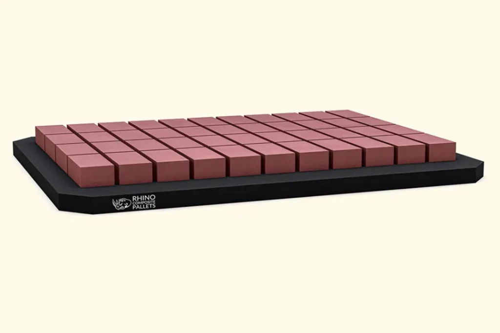 Hardwood pallet used in concrete block machines compatible with MASA, HESS, QUADRA, OMAG